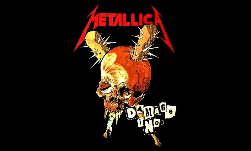 Metallica, Damage Inc, Skull, Logo, HD wallpaper