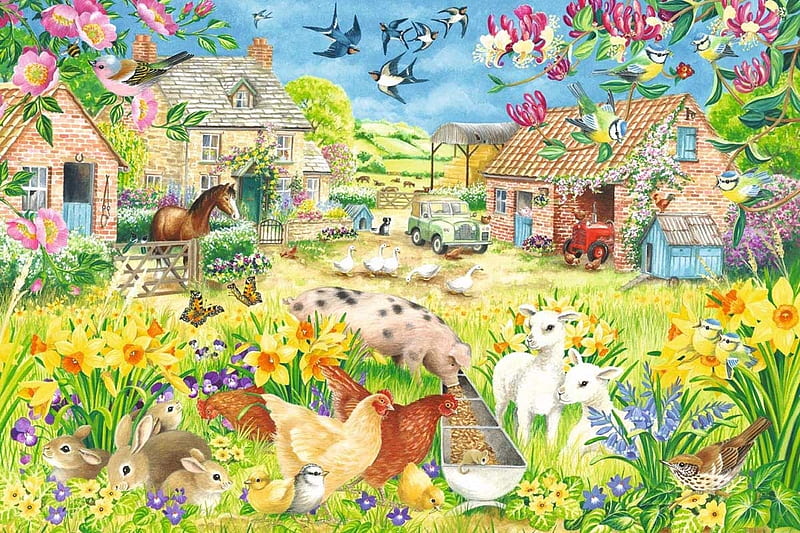 Lamb Season, spring, time, baby, animals, HD wallpaper