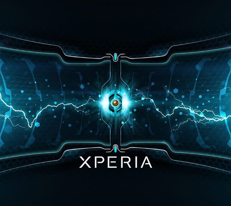 SonyXperiaBG, abstract, blue, sony, xperia, HD wallpaper