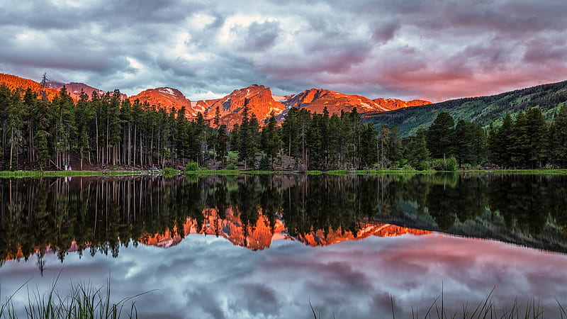 Earth, Reflection, Rocky Mountains, HD wallpaper | Peakpx