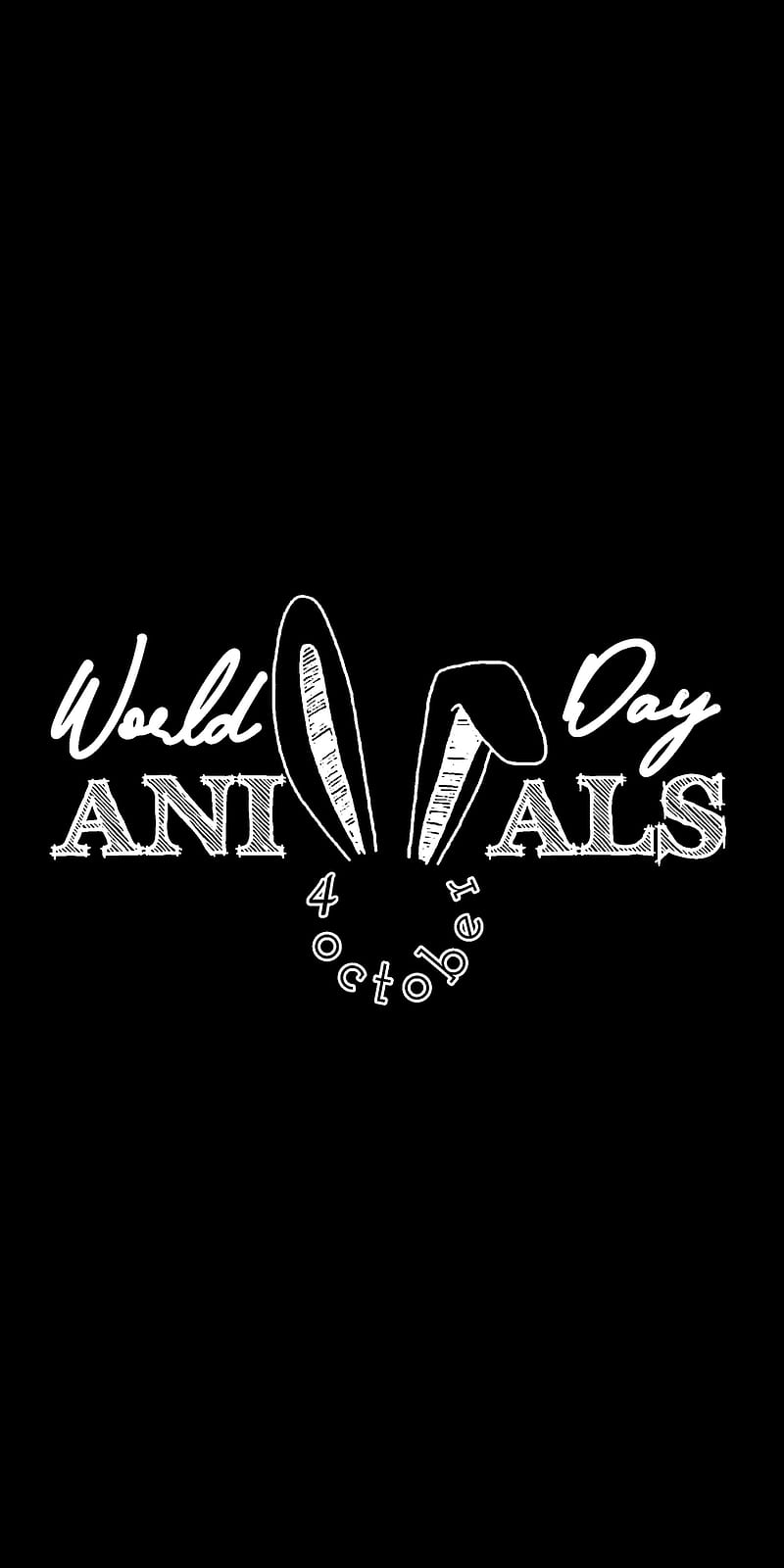 World Animals Day, animals day, cute, graphic designs, iphone, love, rabbit ears, samsung, HD phone wallpaper