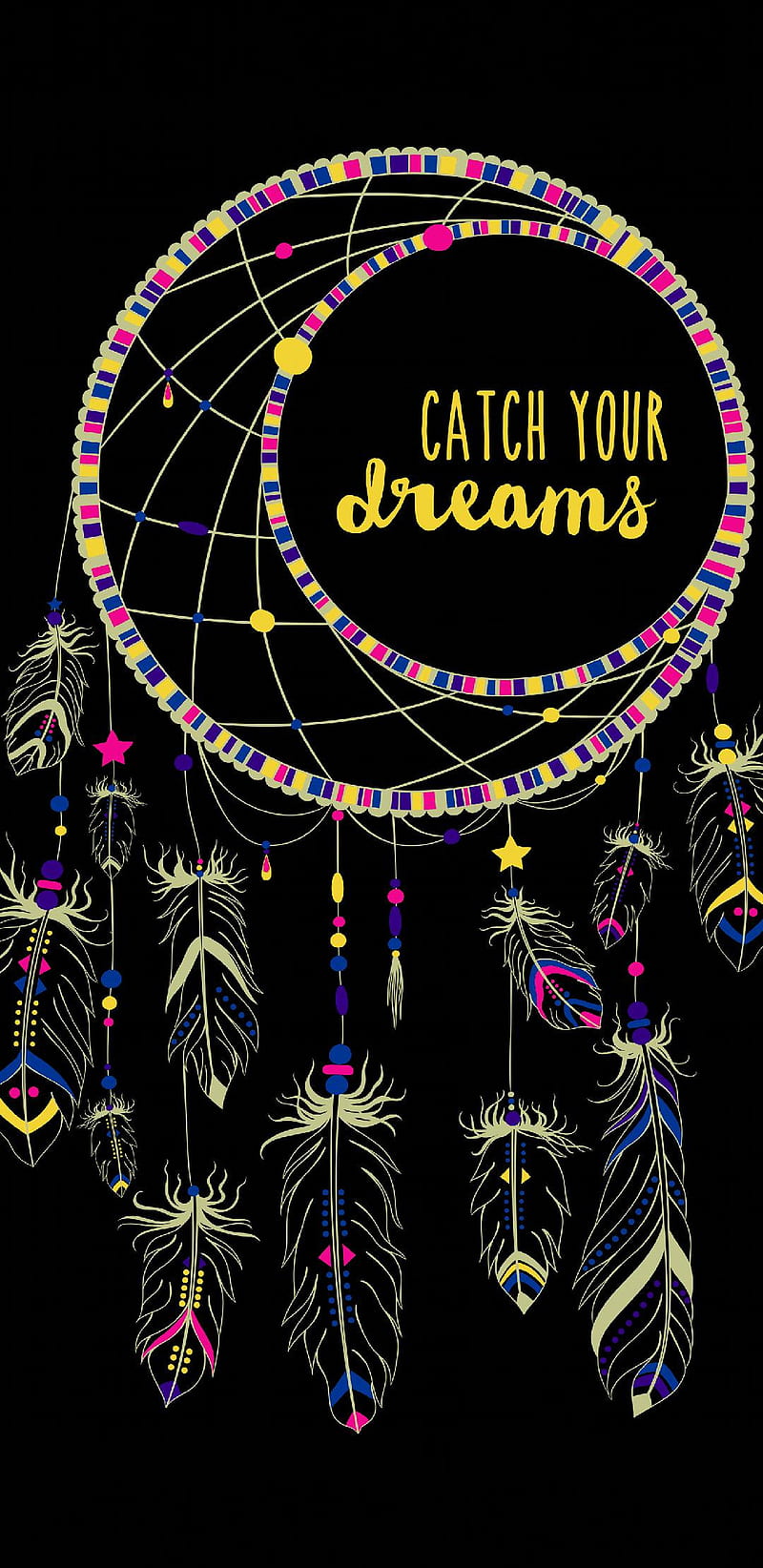 Catch Your Dreams, dream, dream catcher, feathers, girly, pink, pretty, HD phone wallpaper