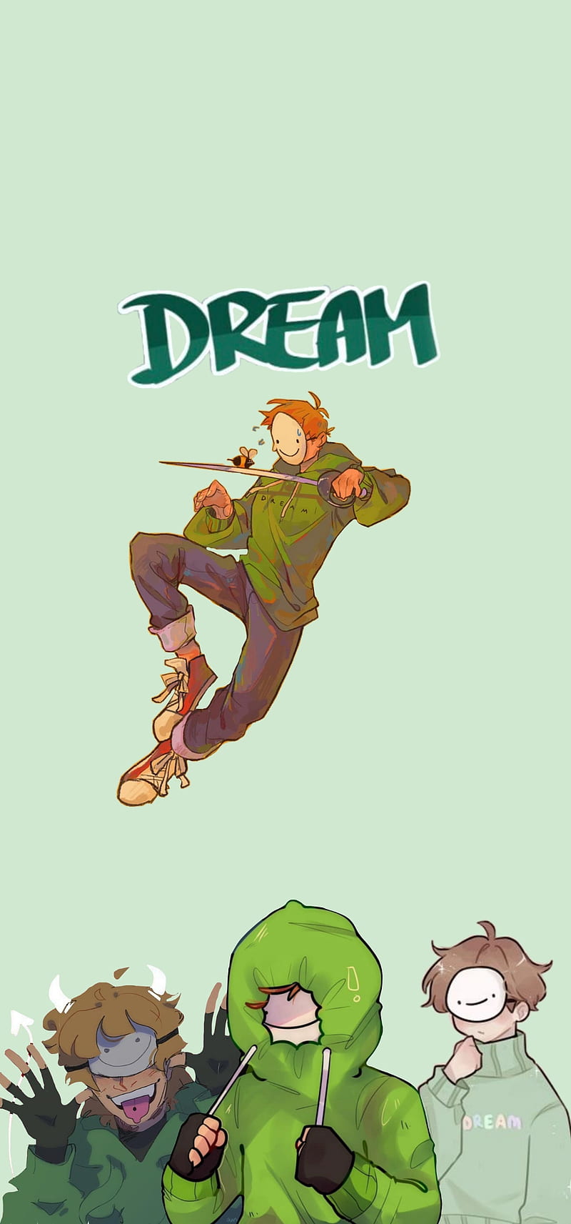 Dreamwastaken, dream, dreamsmp, mcyt, meow, minecraft, yes, HD phone wallpaper