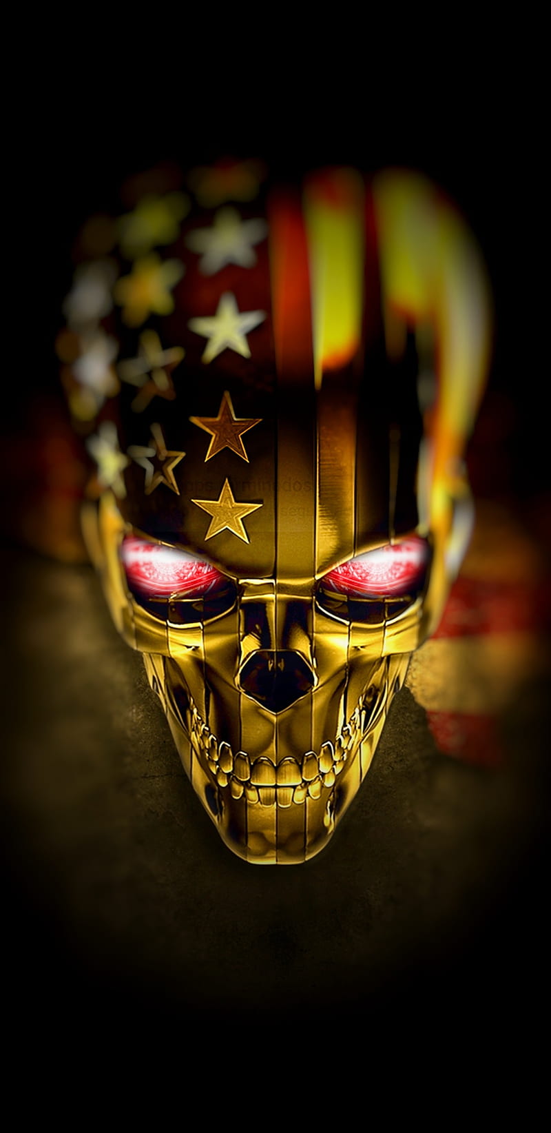 Golden Skull, black, HD phone wallpaper | Peakpx