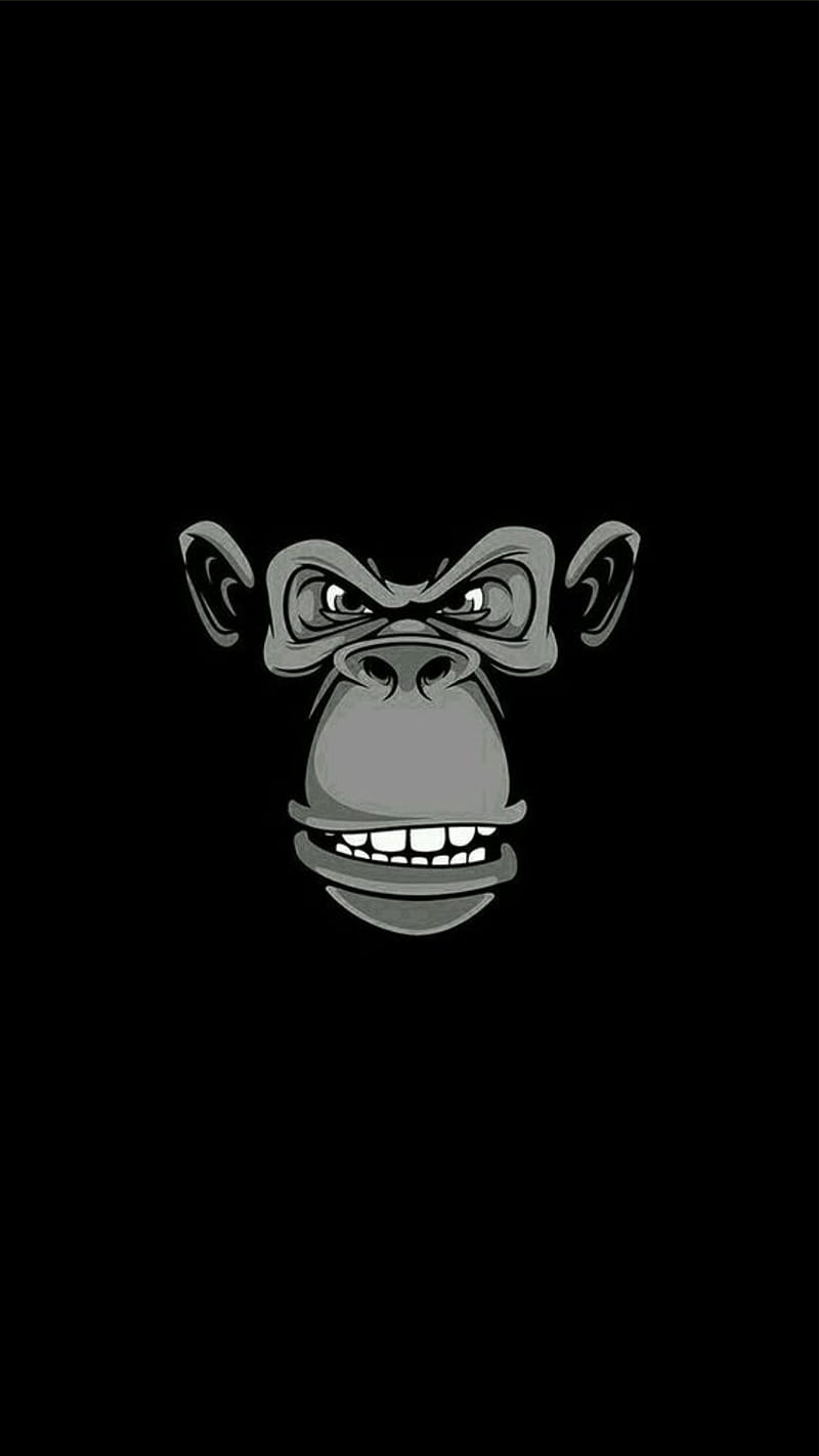 Chimpanzee, black, animals, HD phone wallpaper