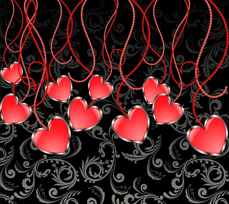 corazones, heart, love, luxury, valentine, HD wallpaper