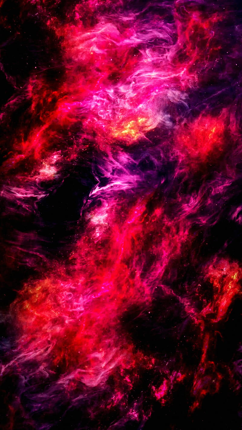 red nebula, cloud, dark, galaxy, scifi, space, stars, universe, vibrant, vivid, HD phone wallpaper