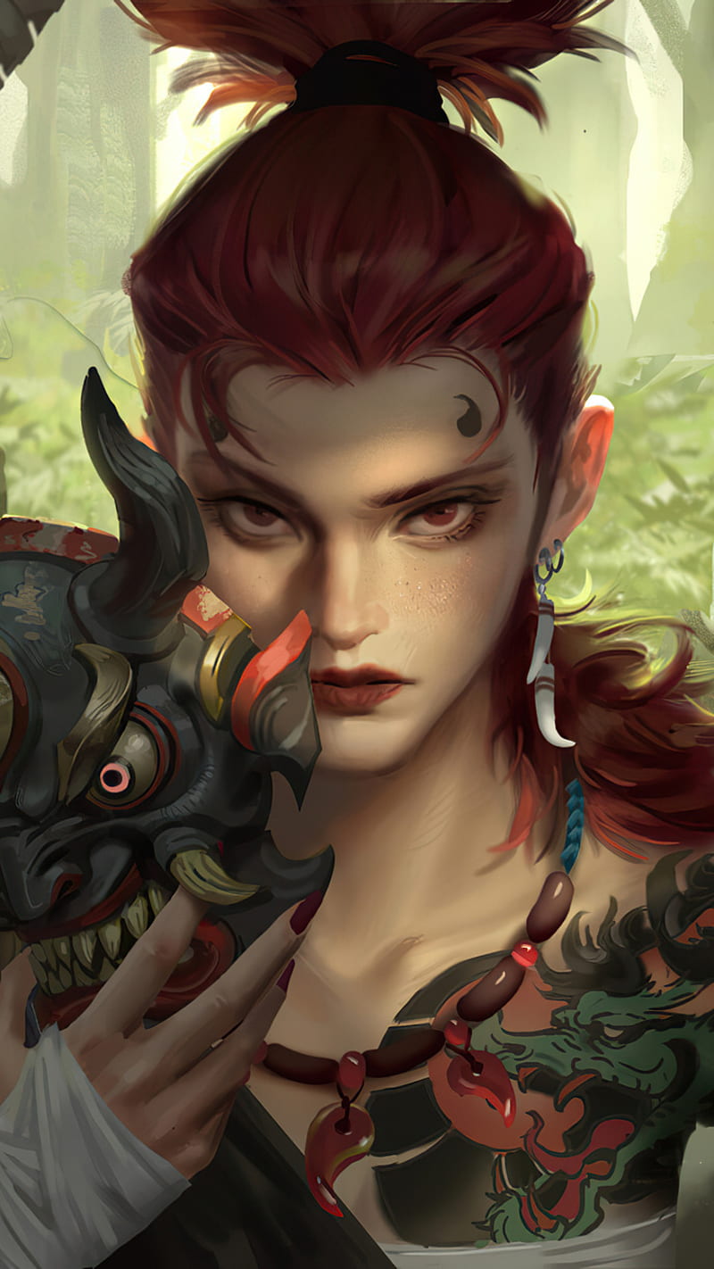 Jungle Warrior Anime Girl Huawei Iphone Mask Oneplus Samsung Xiaomi Hd Mobile Wallpaper Peakpx