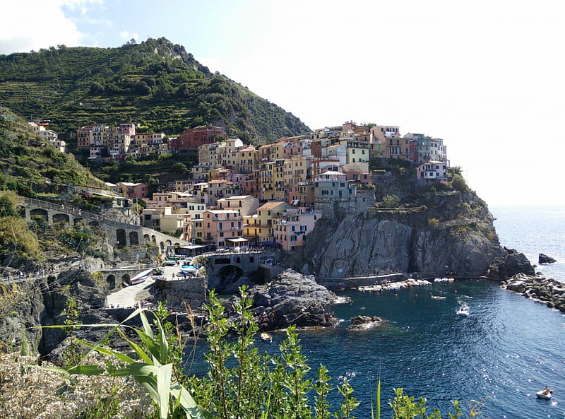 City of Corniglia - Cinque Terre, italia, corniglia, terre, cinque, italy, HD wallpaper