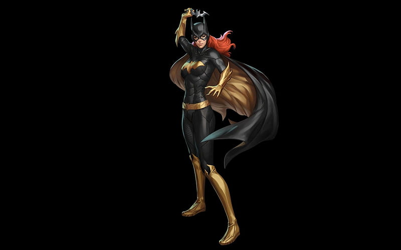 Batgirl, barbara gordon, fantasy, luminos, black, comics, HD wallpaper