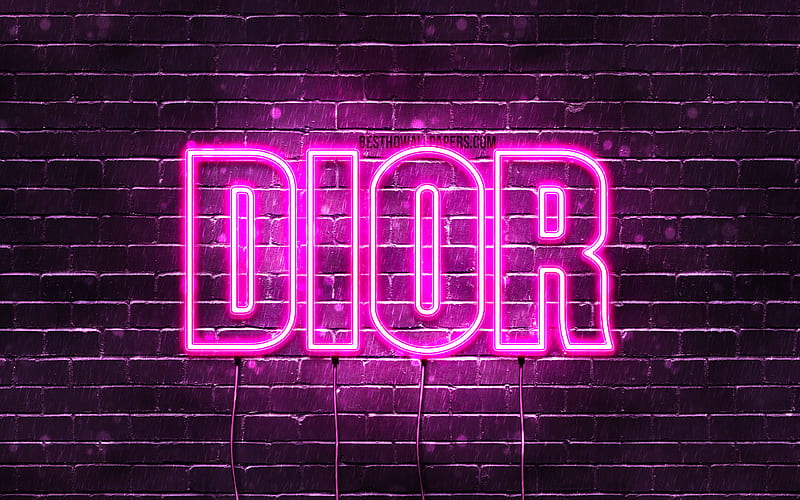 Dior with names, female names, Dior name, purple neon lights, Happy Birtay  Dior, HD wallpaper | Peakpx