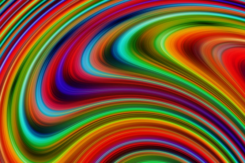stains, paint, wavy, multicolored, HD wallpaper