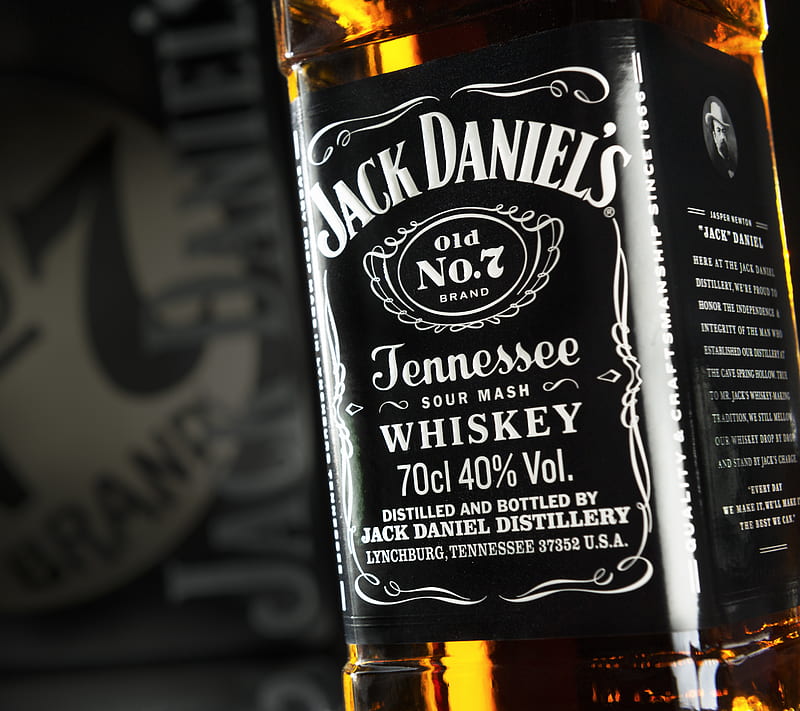 Jack Daniels, alcohols, black, drink, whiskey, HD wallpaper