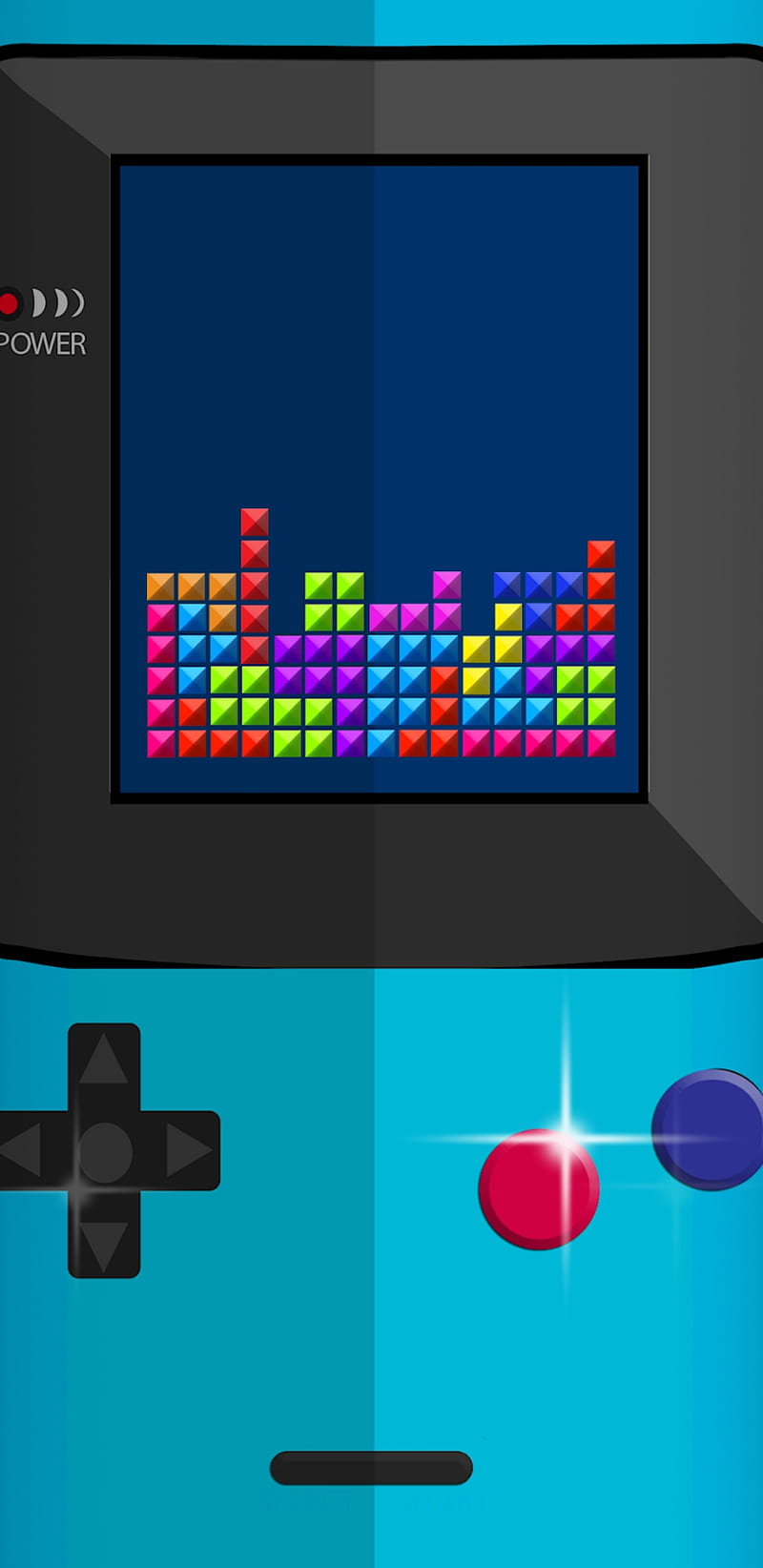 Tetris, blue controls, game, games, retro, HD phone wallpaper