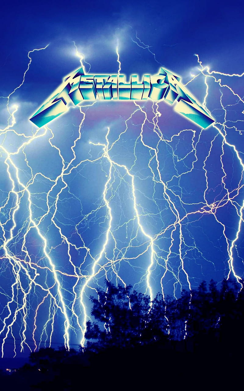 Metallica 3, blue, light, lightning, metal, ride, ride the lightning, sky, HD phone wallpaper