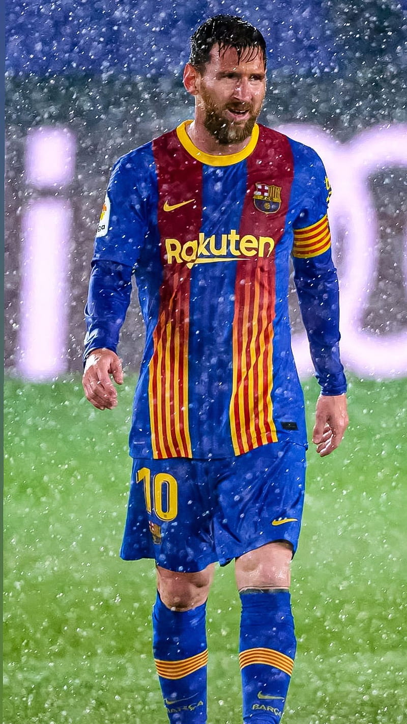 Leo Messi, fc barcelona, rain, messi, HD phone wallpaper | Peakpx
