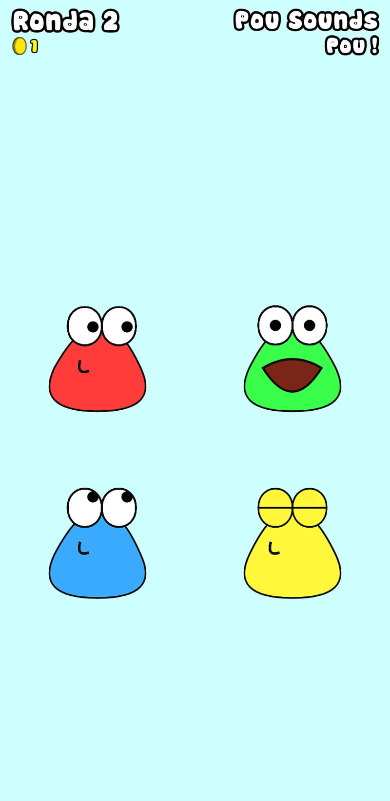 Pou, anime, blue, game, kids, mobile, red, videogame, yellow, HD phone wallpaper