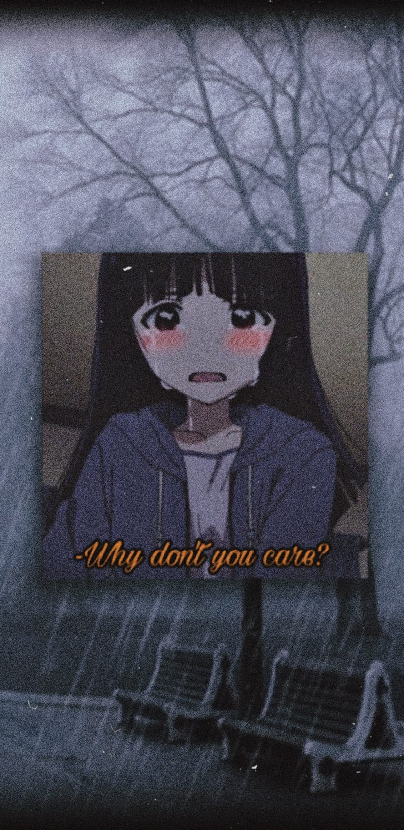 Sad Anime Aesthetic, anime girl, anime sad, blur, crying, girl, phrase,  questioning, HD phone wallpaper | Peakpx