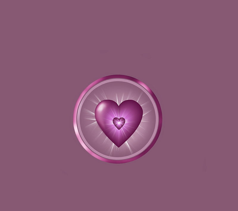 Shining PurpleHeart2, desenho, heart, purple, HD wallpaper