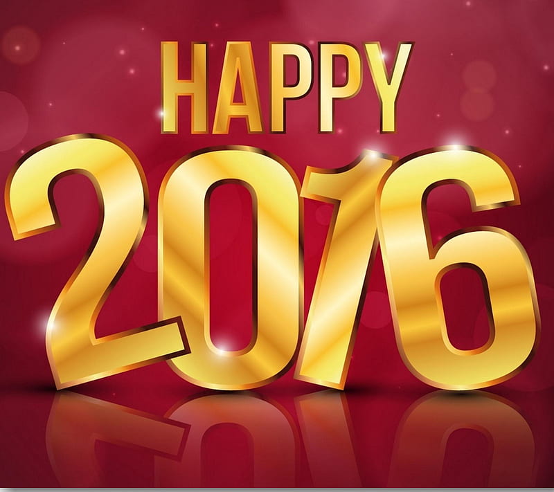 Happy new year 2016, abstract, cartoon, designs, drawn, festival, sayings, signs, HD wallpaper