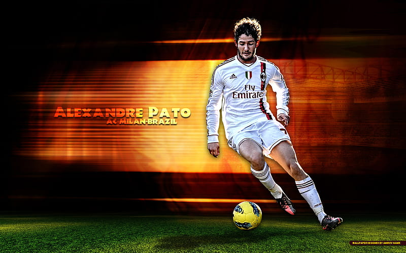 Soccer, Alexandre Pato, A.C. Milan, HD wallpaper