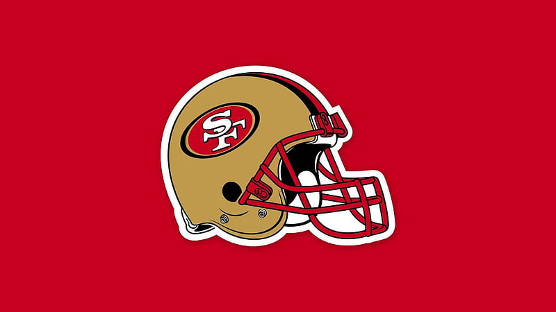 49ERS Helmet With Red Background 49ERS, HD wallpaper