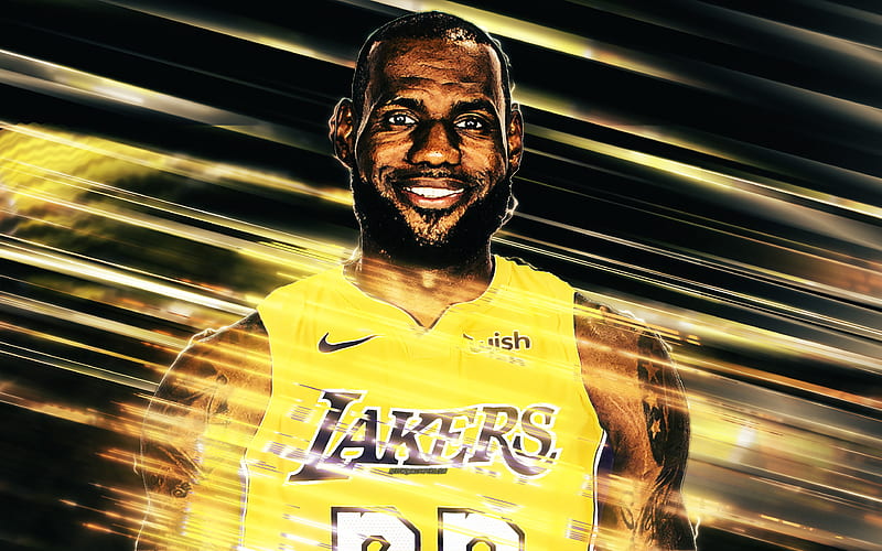 LeBron James, Los Angeles Lakers, American Basketball Player, Forward, NBA, USA, Basketball, National Basketball Association, LA Lakers, HD wallpaper