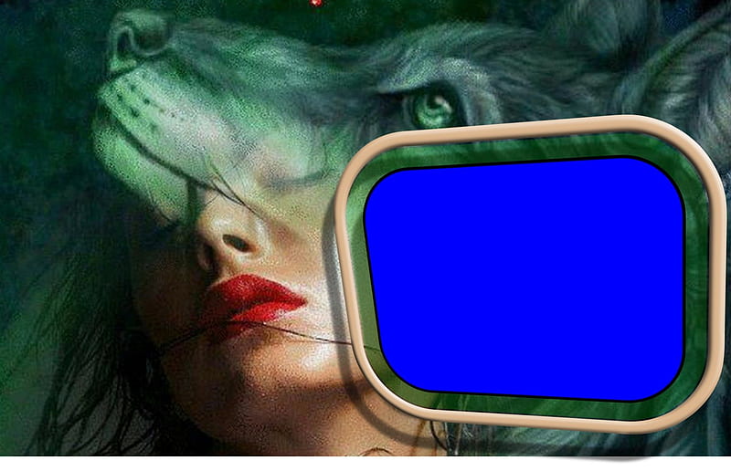 Female Wolf by Lamamake, PIP, girl wolf, video, green screen, HD wallpaper