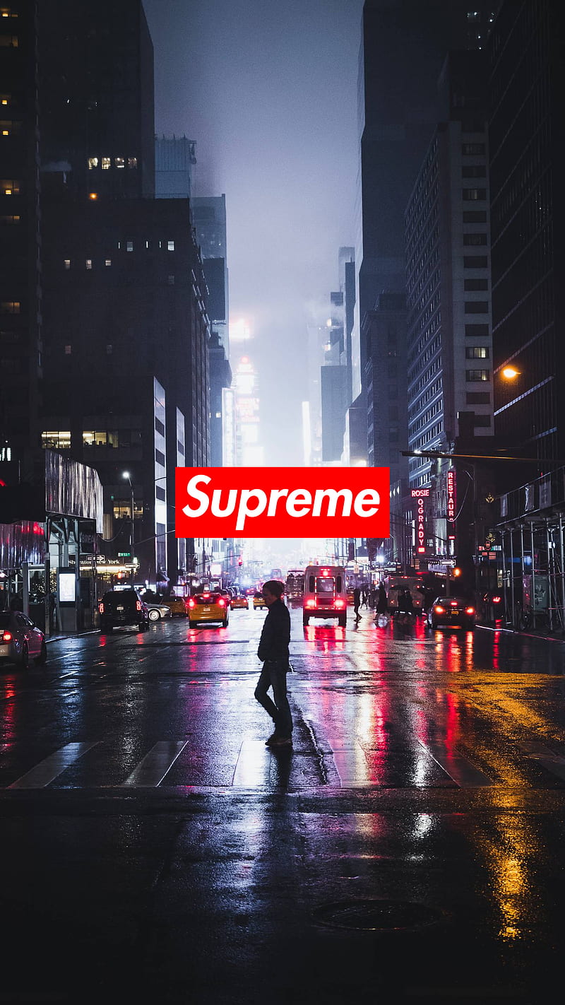 Supreme City, brands, city, logos, minimal, new york, supreme, HD phone wallpaper