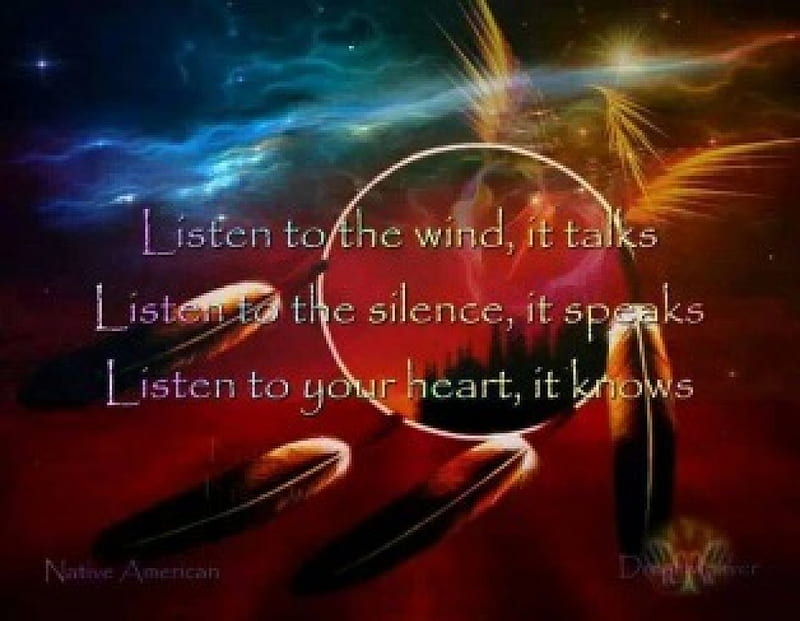 Listen, pay attention, hear feel see, graphic, HD wallpaper