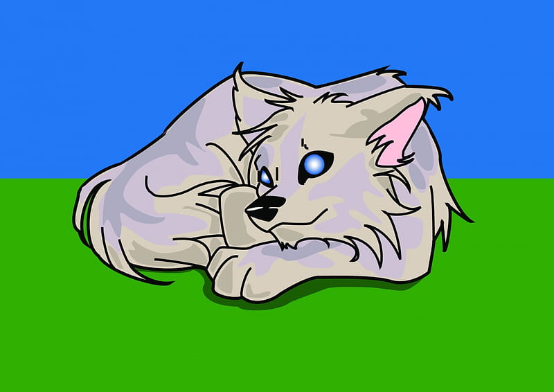 Starry Night Wolf Pup Adoptable Closed By Dragonitemessenger - Anime Blue Wolf  Pup - Free Transparent PNG Clipart Images Download