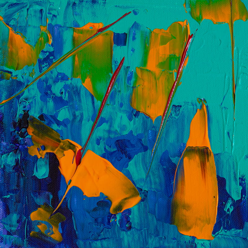 Blue and Yellow Abstract Painting, HD phone wallpaper | Peakpx