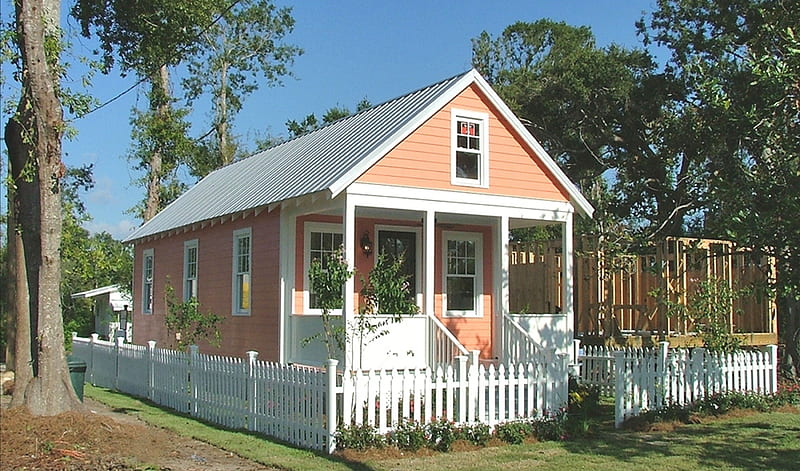 Linda casa, arquitectura, lindas casas, linda, pequeñas casas, pequeñas,  rosa, Fondo de pantalla HD | Peakpx