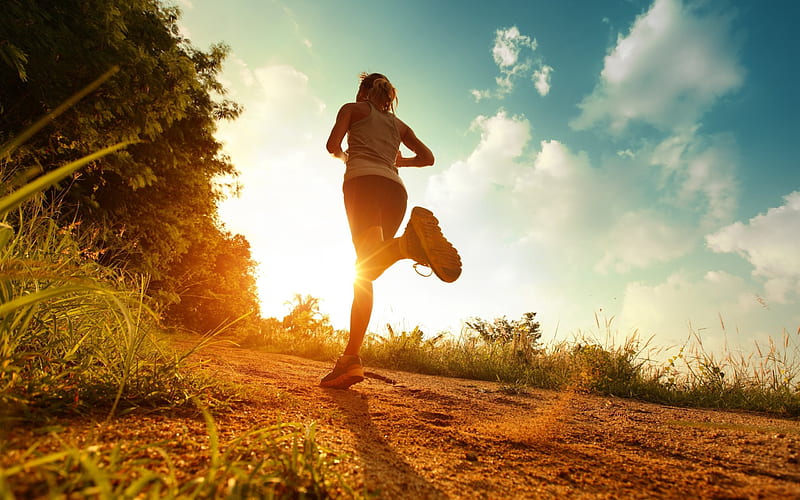 Morning run, healthy lifestyle, morning, runners, athlete, running, HD wallpaper