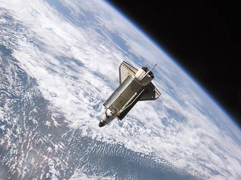 Open Shuttle, orbit, view, space, earth, shuttle, HD wallpaper