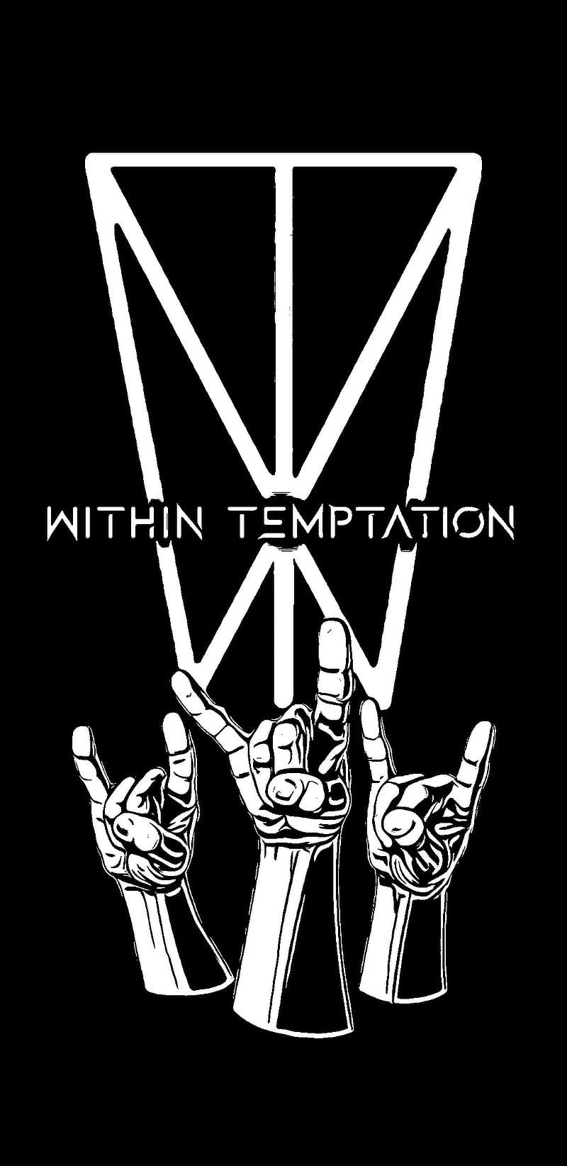 Within Temptation , hand, logo, metal, HD phone wallpaper