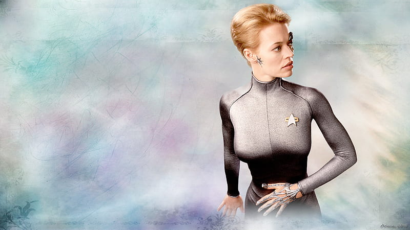 Seven of Nine, character, voyager, series, actress, people, tv, HD wallpaper