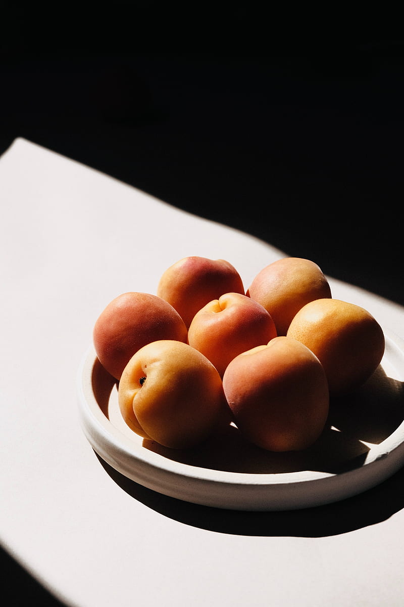 peaches, fruit, ripe, bowl, HD phone wallpaper