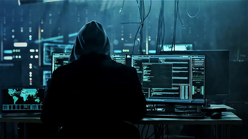 Anonymous Hacker Working, HD wallpaper