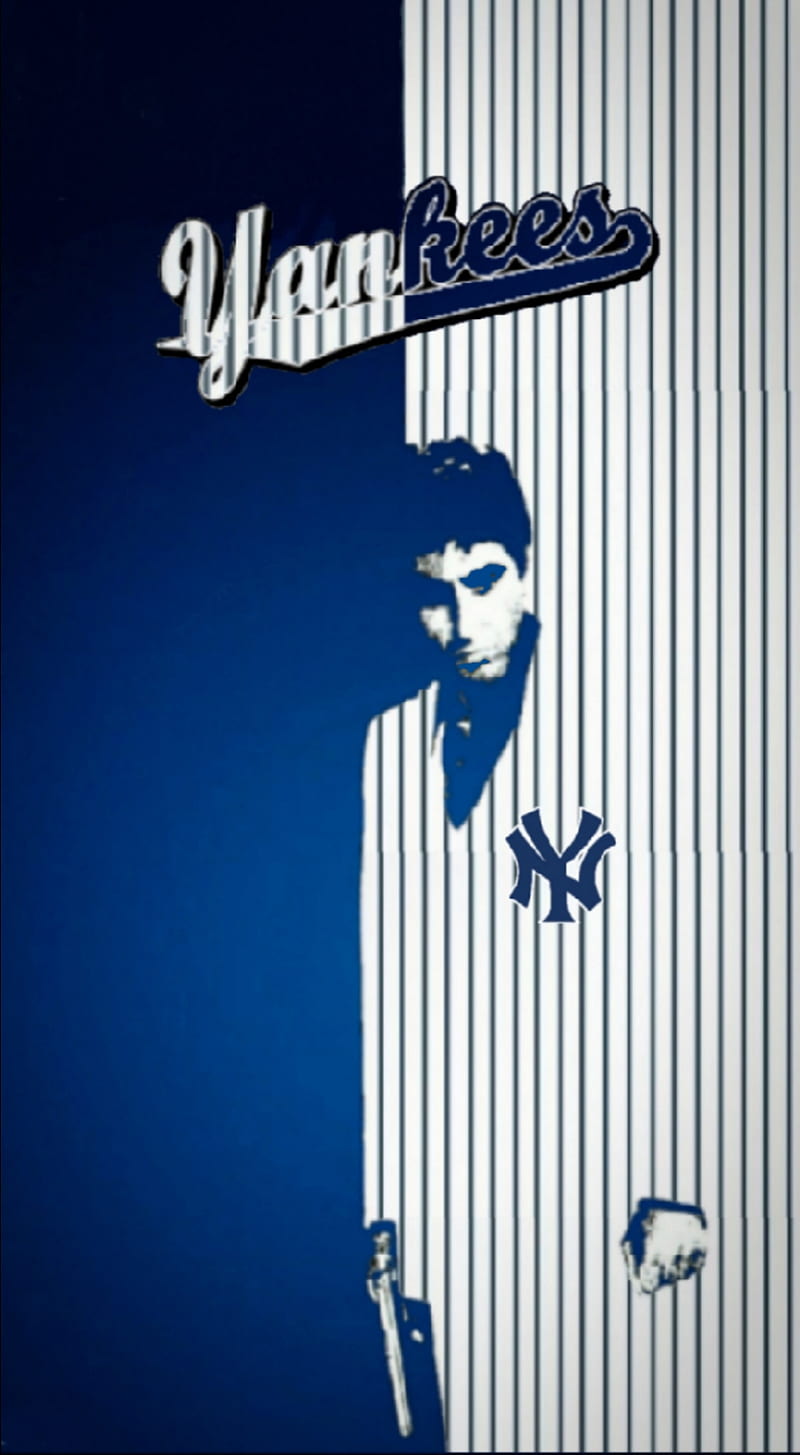 New York Yankees , al pacino, baseball, bronx bombers, logo, pinstripes, scarface, team, HD phone wallpaper