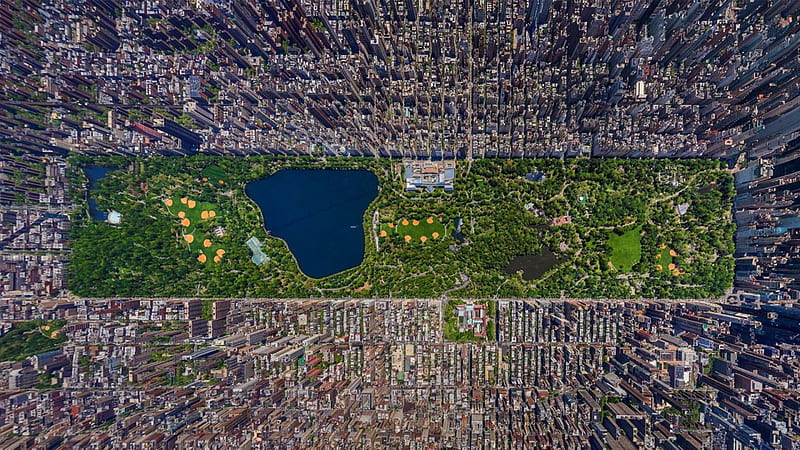New York City, USA, Central Park, America, Water, Buildings, New York ...