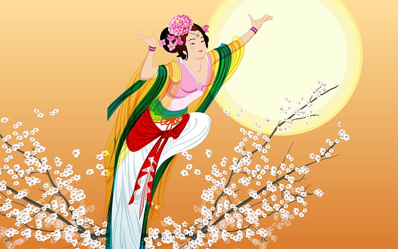 Chang-e flies to the moon- Mid-Autumn Festival special edition 14, HD wallpaper