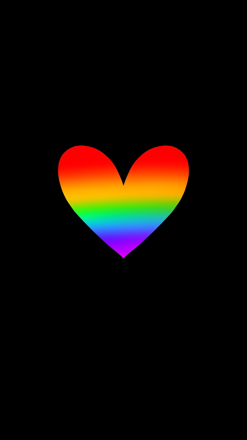 rainbow heart lgbt, gay, love, pride, rainbow, HD phone wallpaper