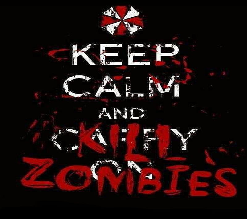 keep calm, sayings, zombies, HD wallpaper