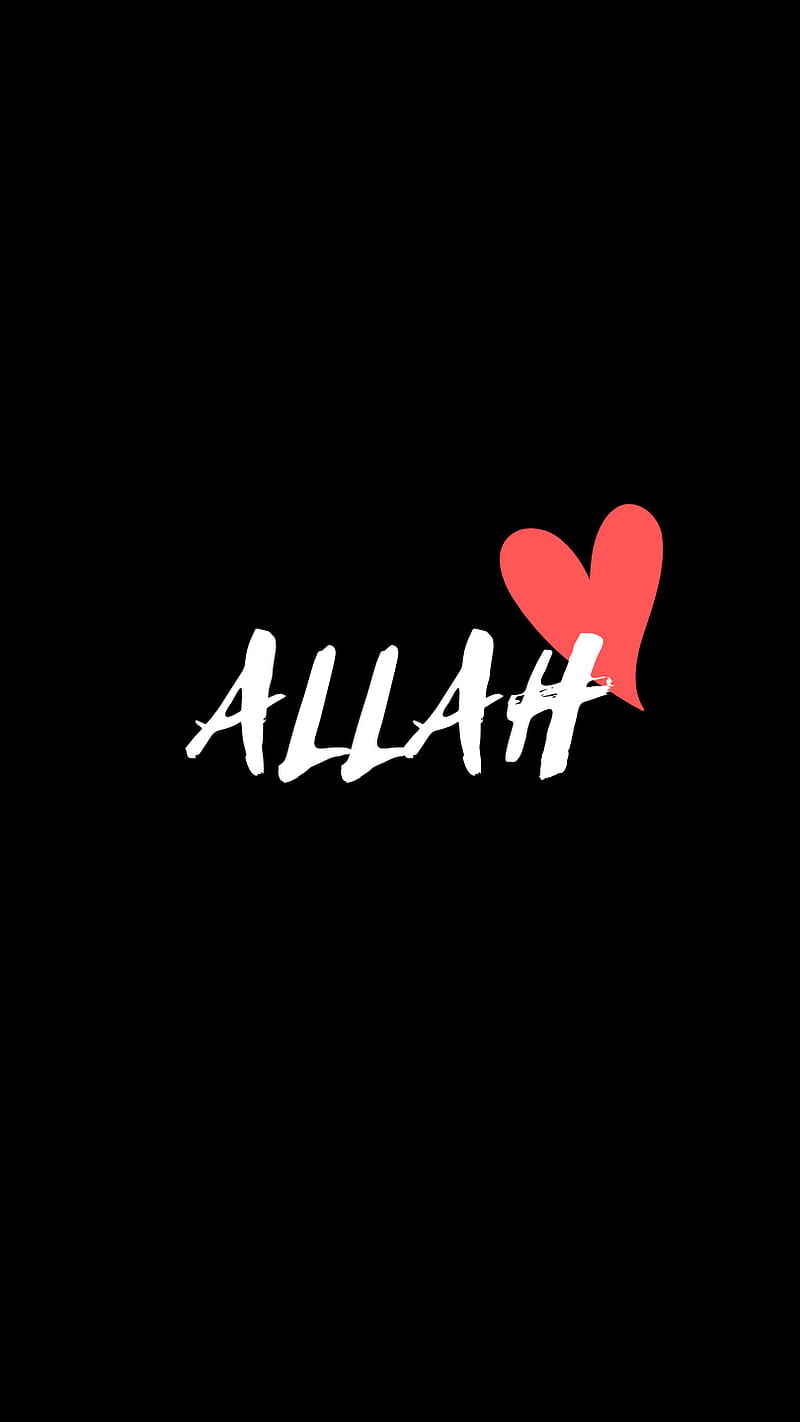 Allah, almighty, black, heart, islam, logo, love, perfect, ramzan, HD phone  wallpaper | Peakpx