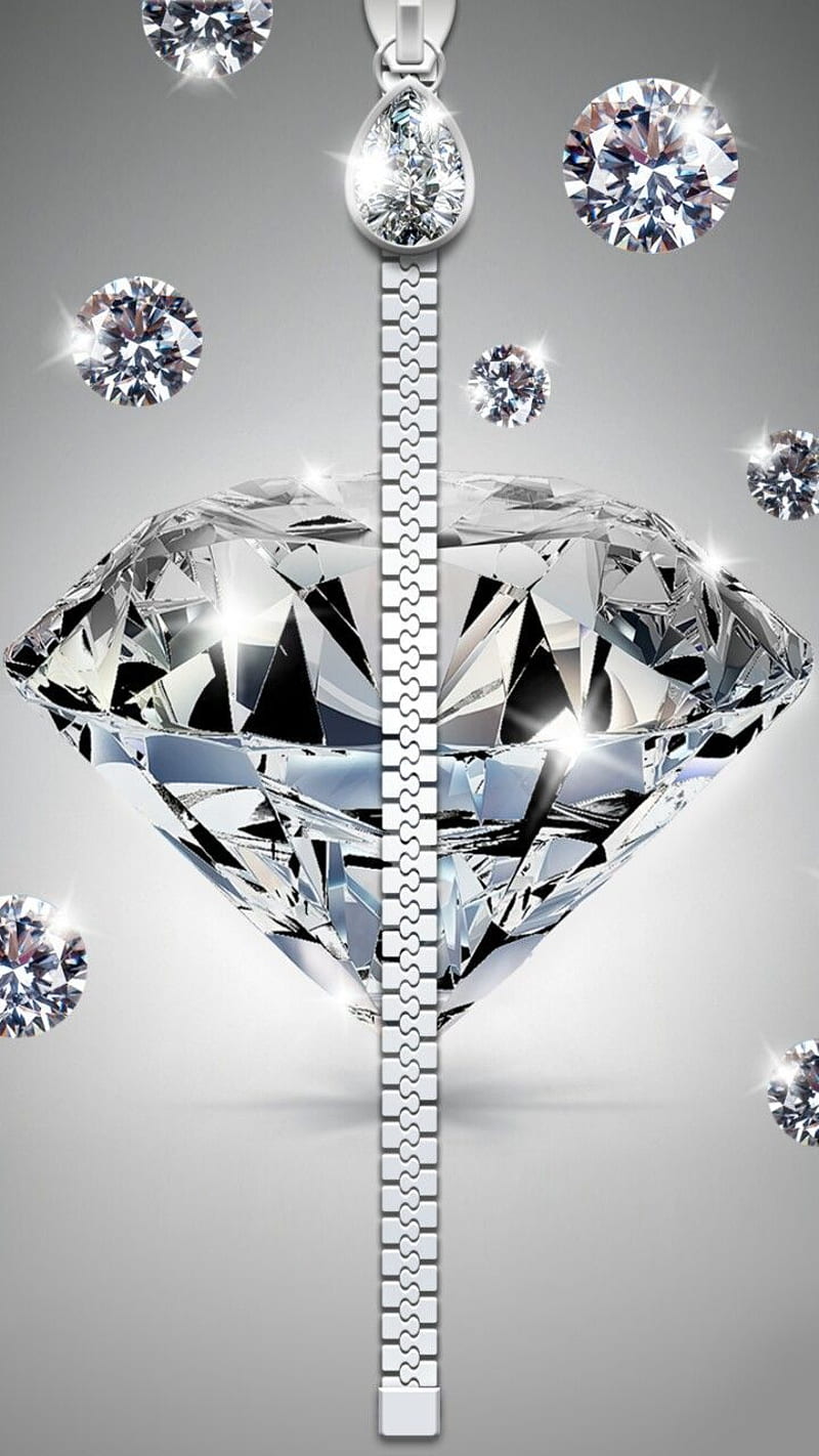 Diamond Zipper . Bling , Diamond , Screen savers, Black and Gold Diamond, HD phone wallpaper