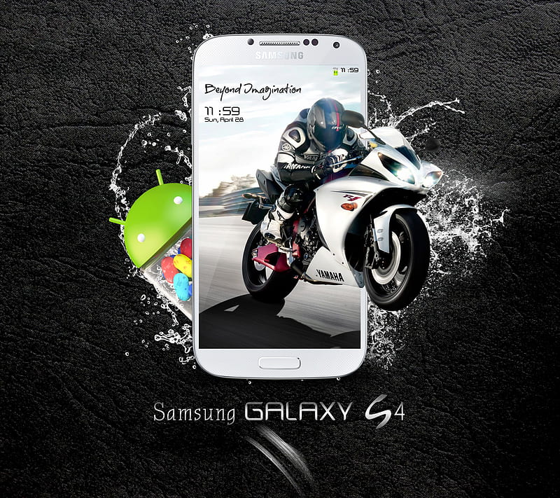 Samsung Galaxy S4, android, biker, galaxy s4, HD wallpaper