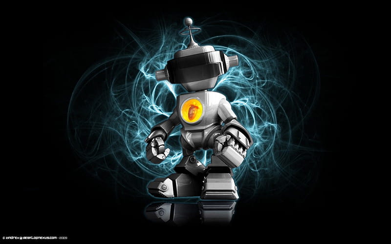Evil FL Bot cg, line, background, evil, fl, robot reflection, loops, blue,  glowing, HD wallpaper | Peakpx
