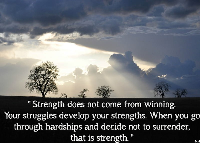 Strength, Forces of Nature, Words, Clouds, Thoughts, Nature, Quotes, HD wallpaper