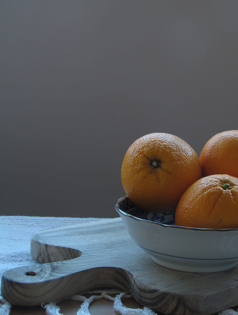 oranges, fruit, bowl, HD phone wallpaper